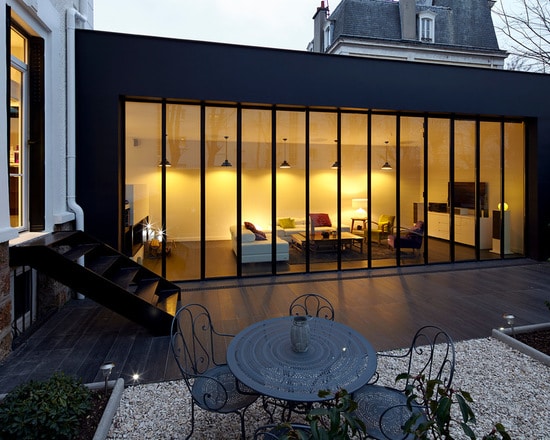 Extension maison à toit plat